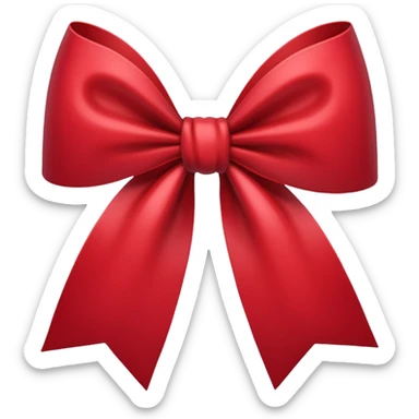 Dark red ios bow sticker