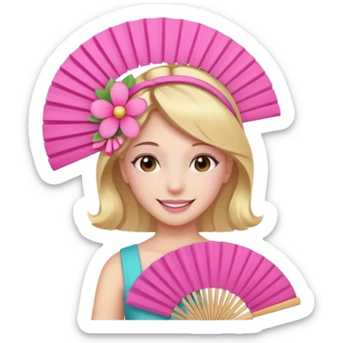 Clean girl pink fan and I love sticker