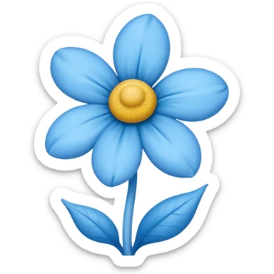 Une fleur Schtroumpf sticker