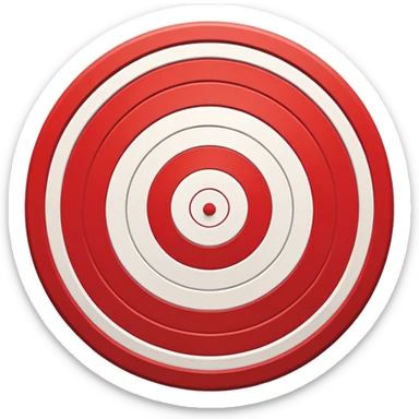 Red-white bullseye target board sticker