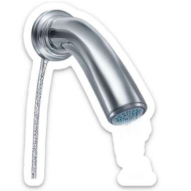 Glitter coming from the shower faucet sticker