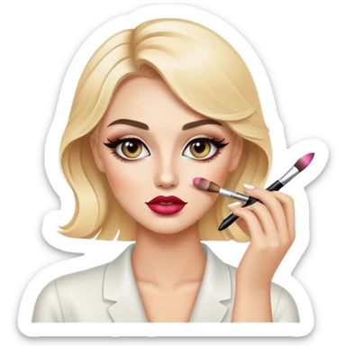 luxury blonde makeup artist sticker