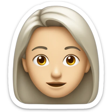 cara redonda con ojos medianos sticker