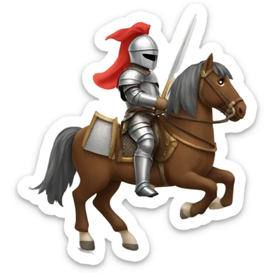 Knight riding a horse  sticker