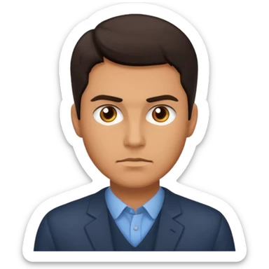 A serious man sticker