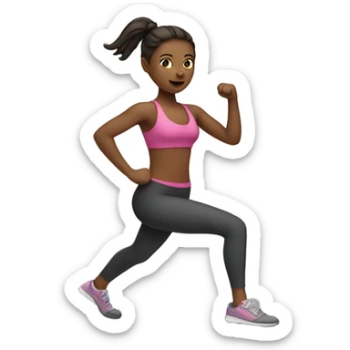 Exercising girl sticker