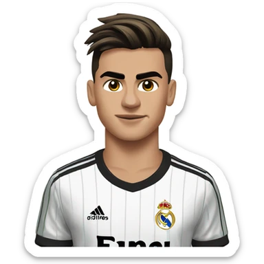 Dybala with Real Madrid t-shirt sticker