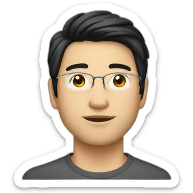 asia-glass-man-black-hair-with sticker