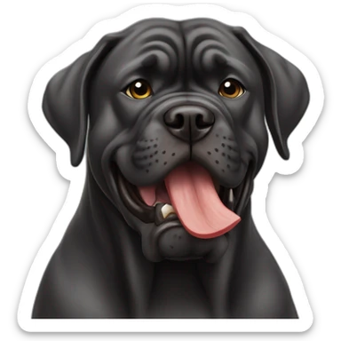 the cane corso dog licks itself  sticker