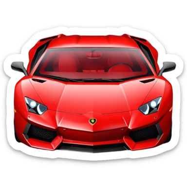 lamborghini aventador red headlights  sticker