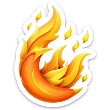 Asme fuego soplando por el viento sticker