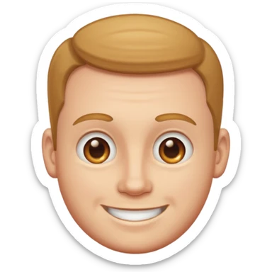 big headed white guy sticker