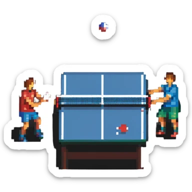 table tennis match sticker