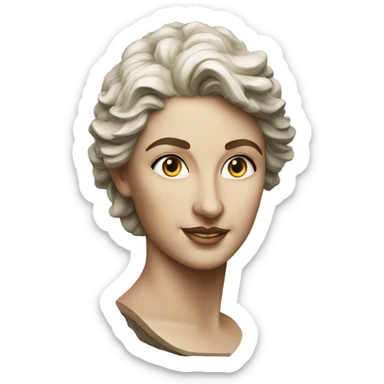 Goddess Diana bust  sticker