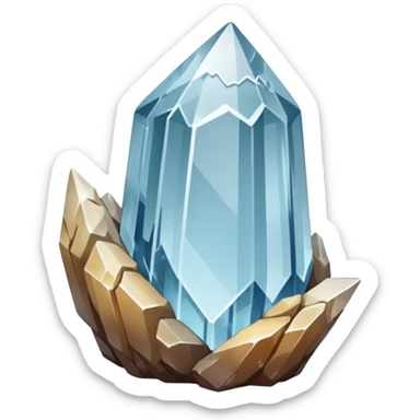 raw quartz crystal sticker