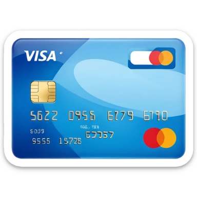 credit card with visa logo sticker