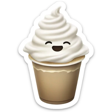 white starbucks with cream sticker