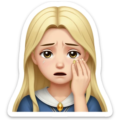 Melanie from Elden Ring crying  sticker