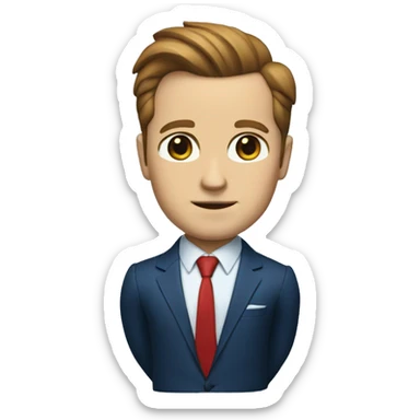 harvey specter in blue suit, red tie sticker