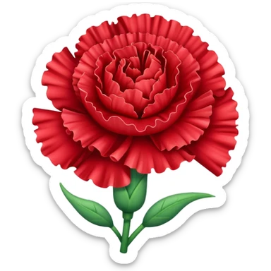 Red Carnation emoj sticker