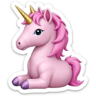 pink unicorn toy sticker