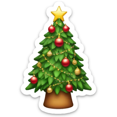 decorated Christmas tree sticker