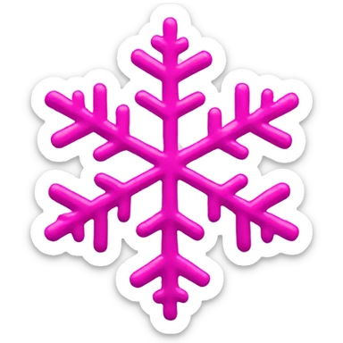 pink snowflake  sticker