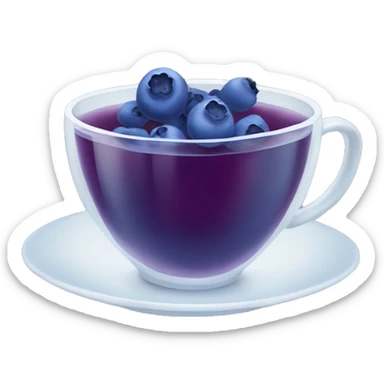 blueberry tea sticker