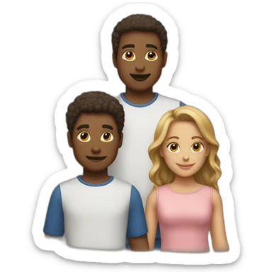 two brothers and a sister white sticker