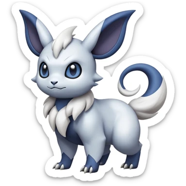 Mewostic-Absol-Minccino-Pokémon-Fakémon-hybrid-creature (full body) sticker