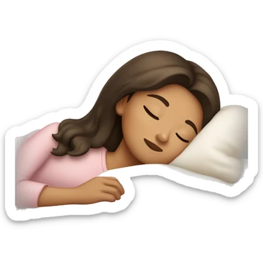 Brunette girl sleeping sticker