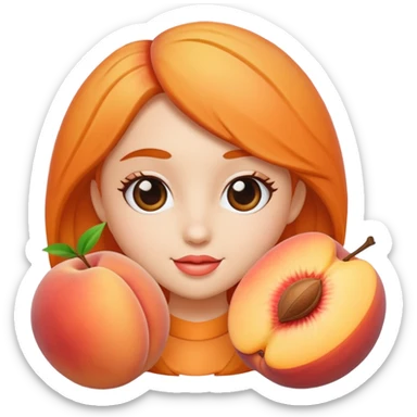 Lovely peaches the internet influencer sticker