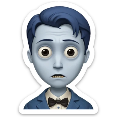 Victor Van Dort from Corpse Bride  head sticker