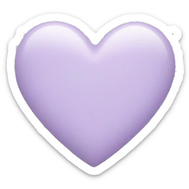 muted light pastel lilac coloured heart sticker