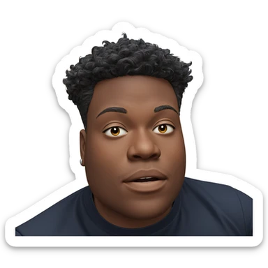 dark-skinned male portrait close-up sticker