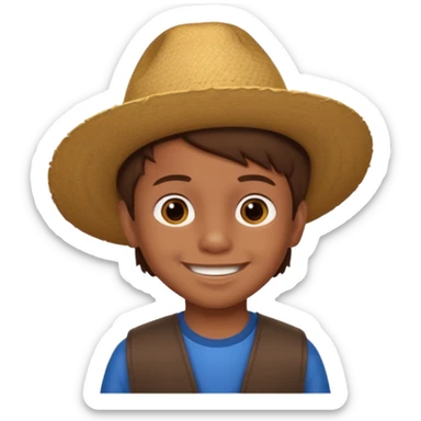 A 6 year old mexican boy with brown hair and no hat sticker