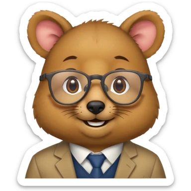 quokka professor sticker