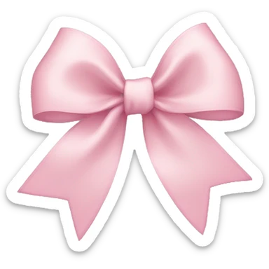 light pink ribbon bow sticker