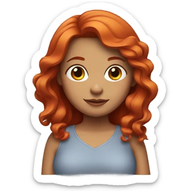 girl with a big butt with red hair sticker