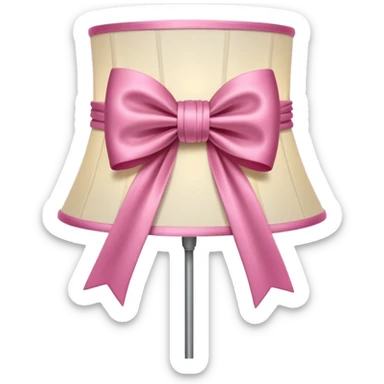 bow on a lampshade sticker