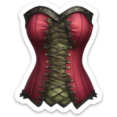 Dragon in a corset sticker