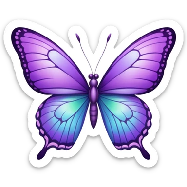 Create a purple butterfly emoji that I can copy and paste. sticker