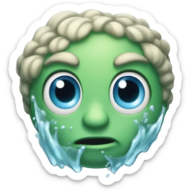 Water Elemental Character DisneyPixar-style sticker