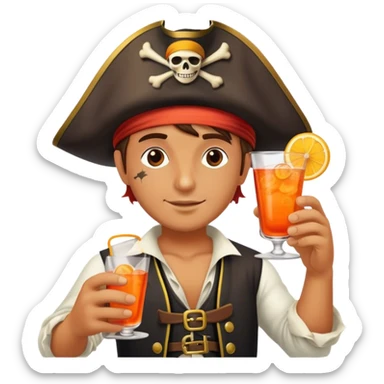 aperol spritz pirate sticker