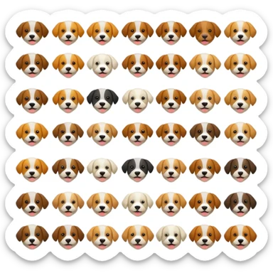 dog breed avatars cartoon sticker