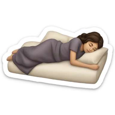 Brunette girl sleeping sticker