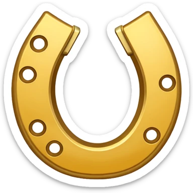 golden horse shoe sticker