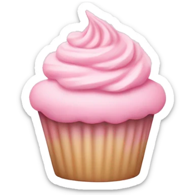 pastel pink cupcake sticker