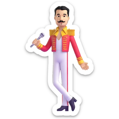 freddie mercury full body sticker