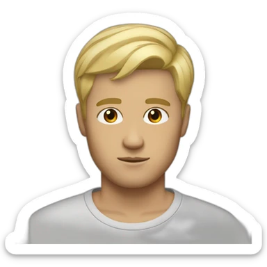 MAN FOCUSED BLOND SHORT HAIR IN HIS 30SS sticker